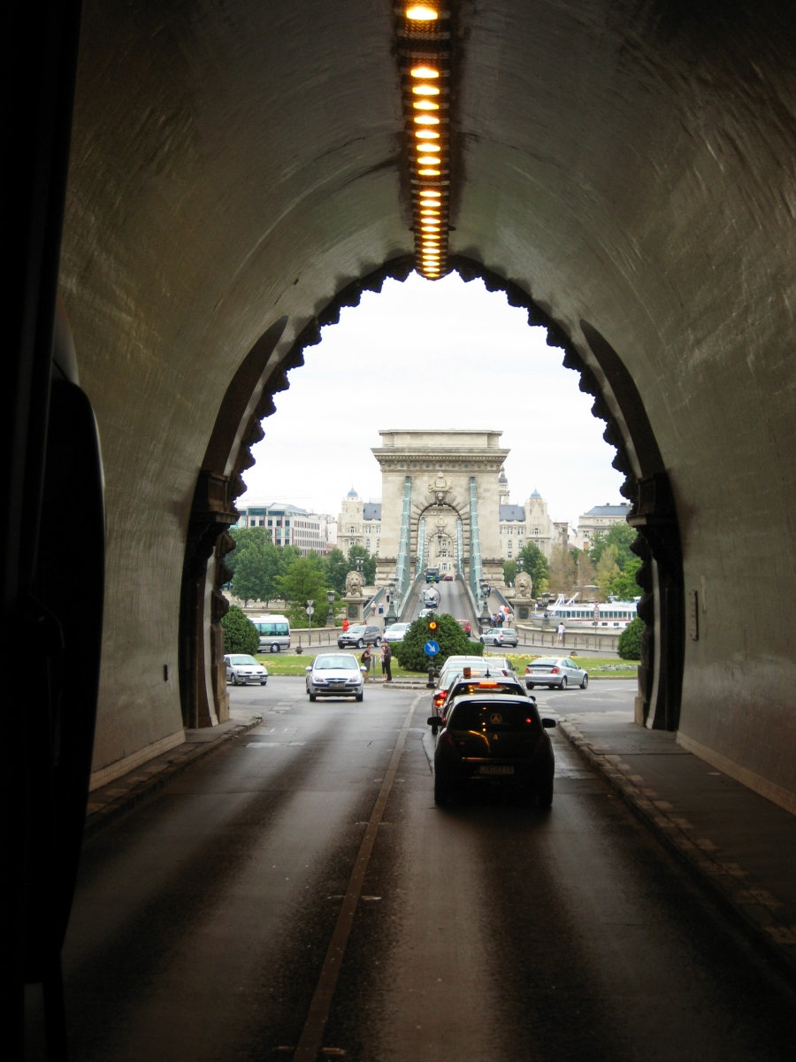 Car Tunnel under Castle Hill, Budapest, Hungary
