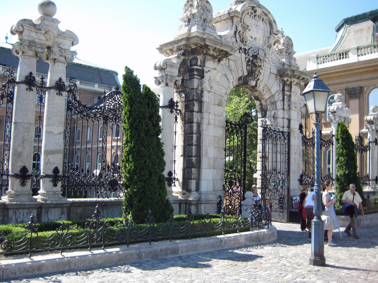 Royal Palace gates wrought iron, Budapest, Hungary