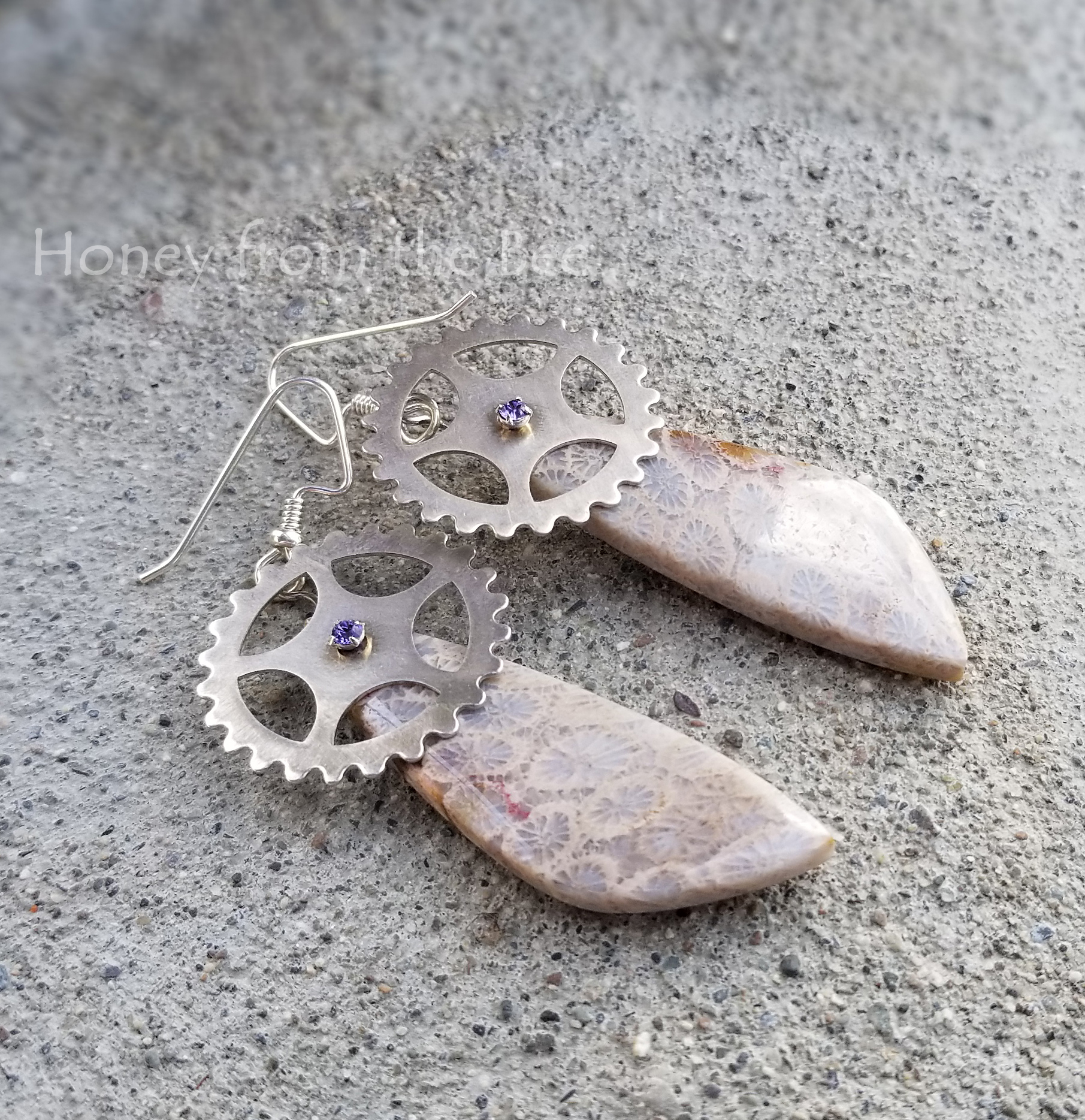 Lavender and Silver earrings