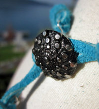 Leather and Button Clasp, copyright Honey from the Bee