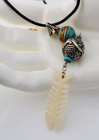 Mermaid Talisman Pendant, Copyright Honey from the Bee