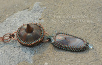 Boho Style copper and Blue Pendant is one of a kind