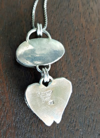 Sterling Silver Heart pendant back