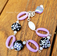 Black and Lavender bracelet