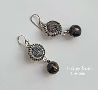 Silver and brass earrings
