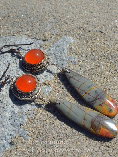 Homecoming artisan earrings