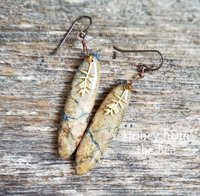 Chrysocolla artisan earrings