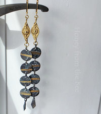 Boho style shoulder duster earrings