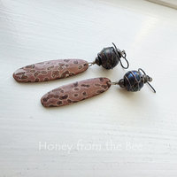 Chohua Jasper earrings in rose and blue