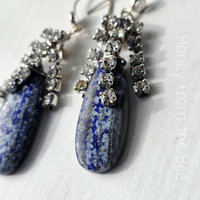 Lapis Lazuli earrings with crystals