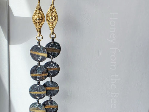 Boho style shoulder duster earrings