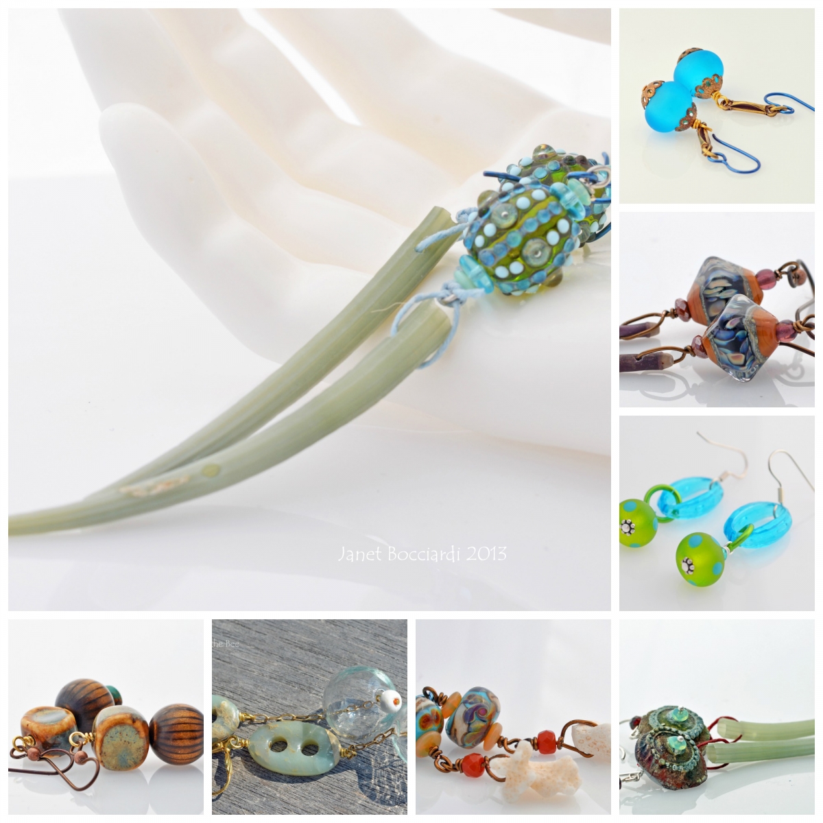 Ocean inspired earrings 2013 by Honey from the Bee