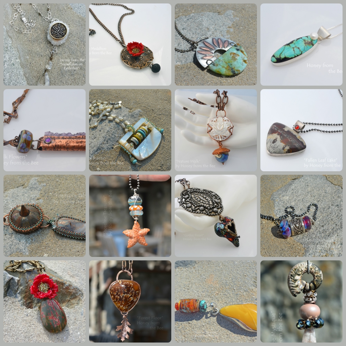 Artisan Pendants by Honey from the Bee