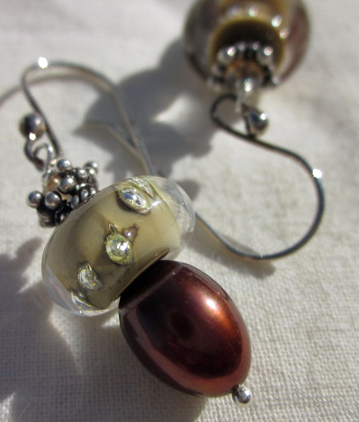 Sterling Silver Acorn earrings by Honey from the Bee