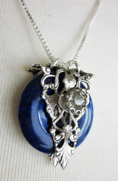 French inspired blue sodalite pendant by Honey from the Bee