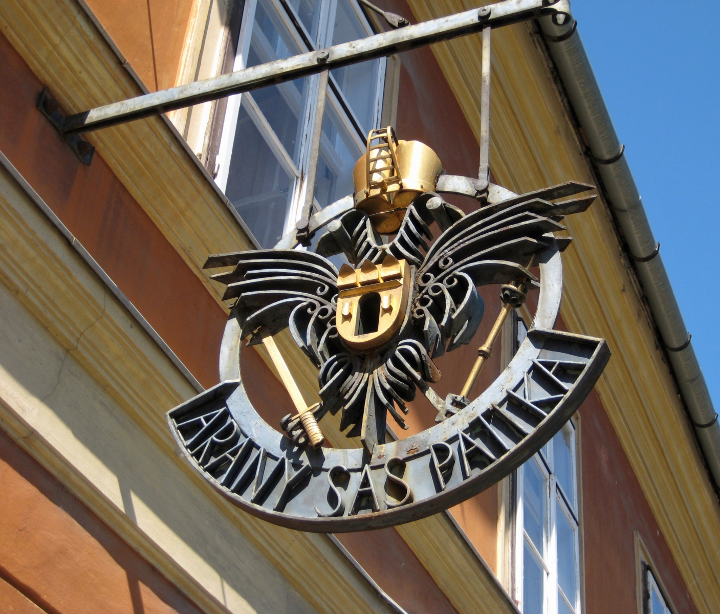 Arany Sas Patika sign, Castle Hill, Budapest, Hungary