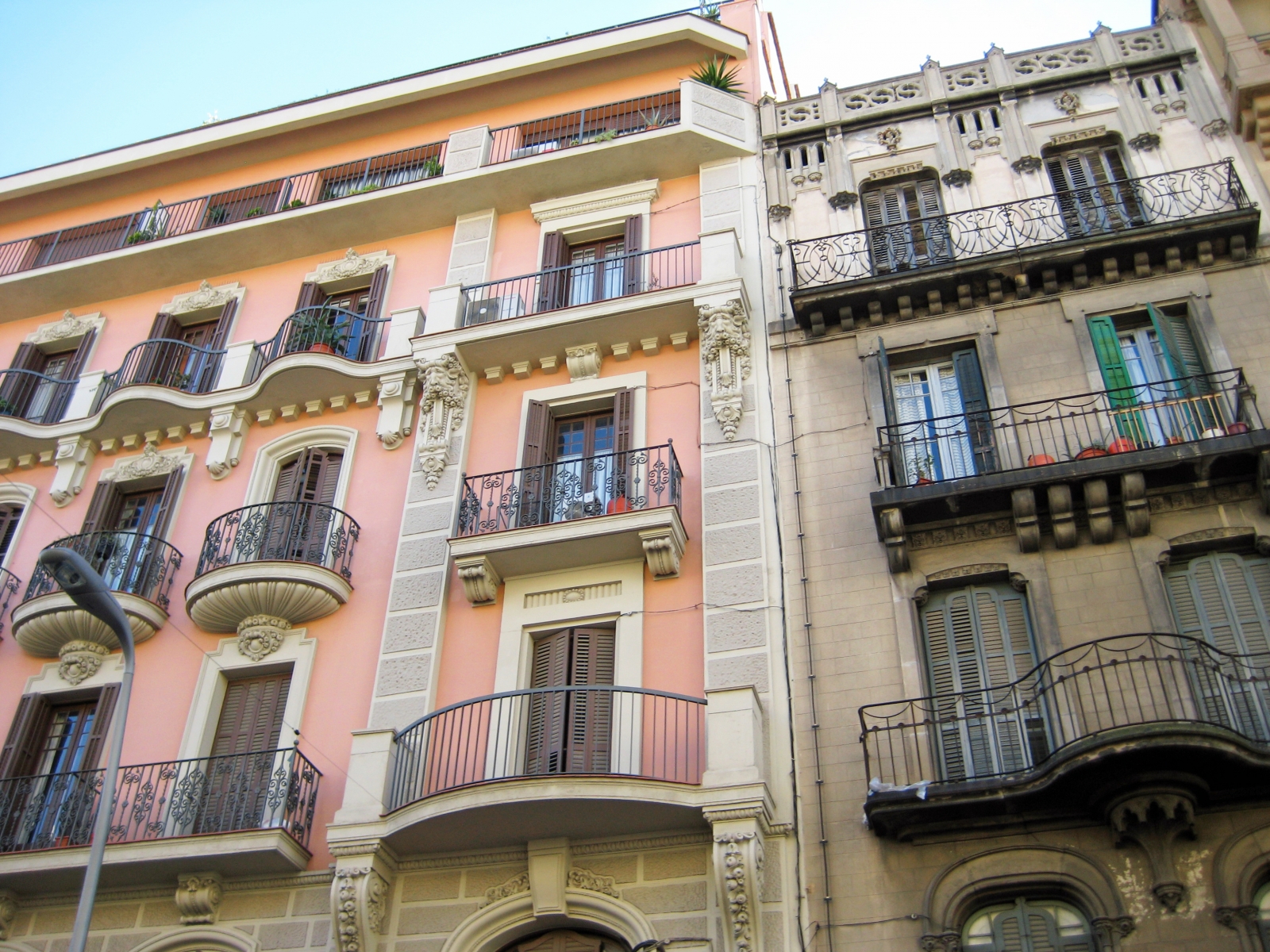 Ironwork balconies in Barcelona