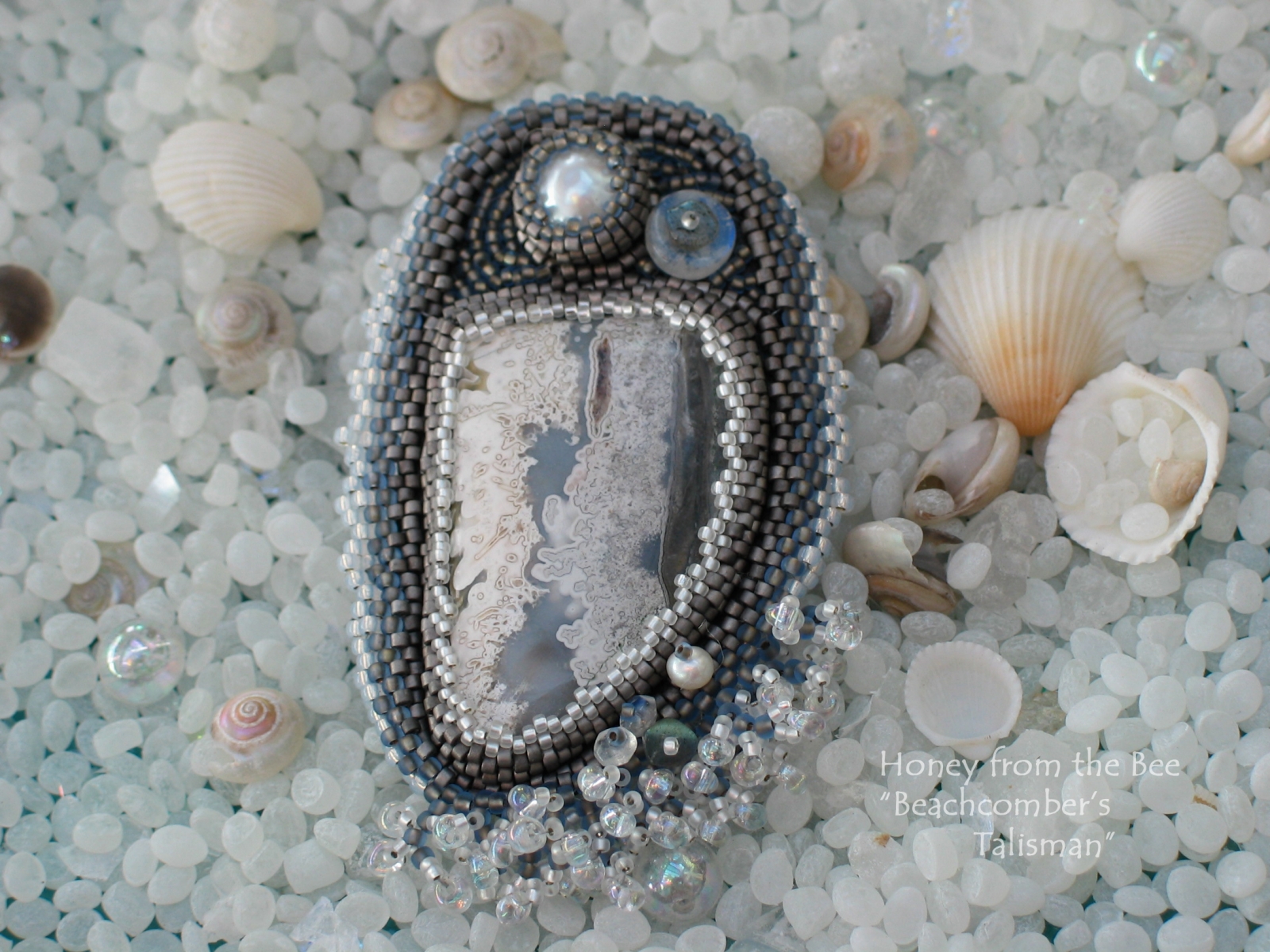Beachcomber's Talisman - ocean inspired brooch