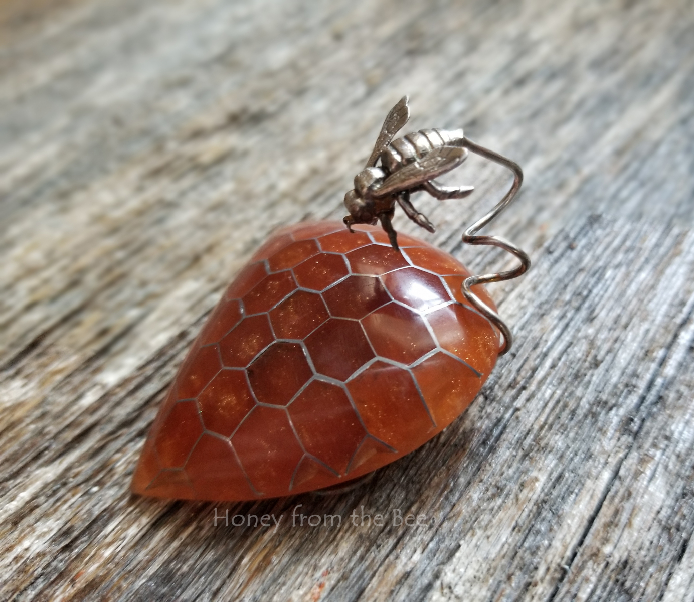 Honeybee Hive brooch