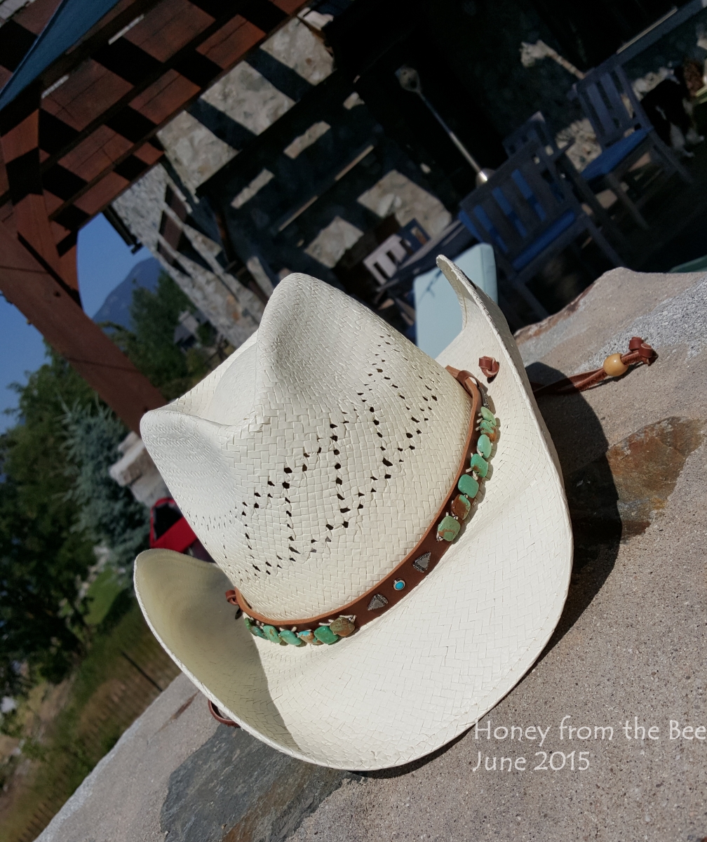 Turquoise beaded Stetson cowboy hat
