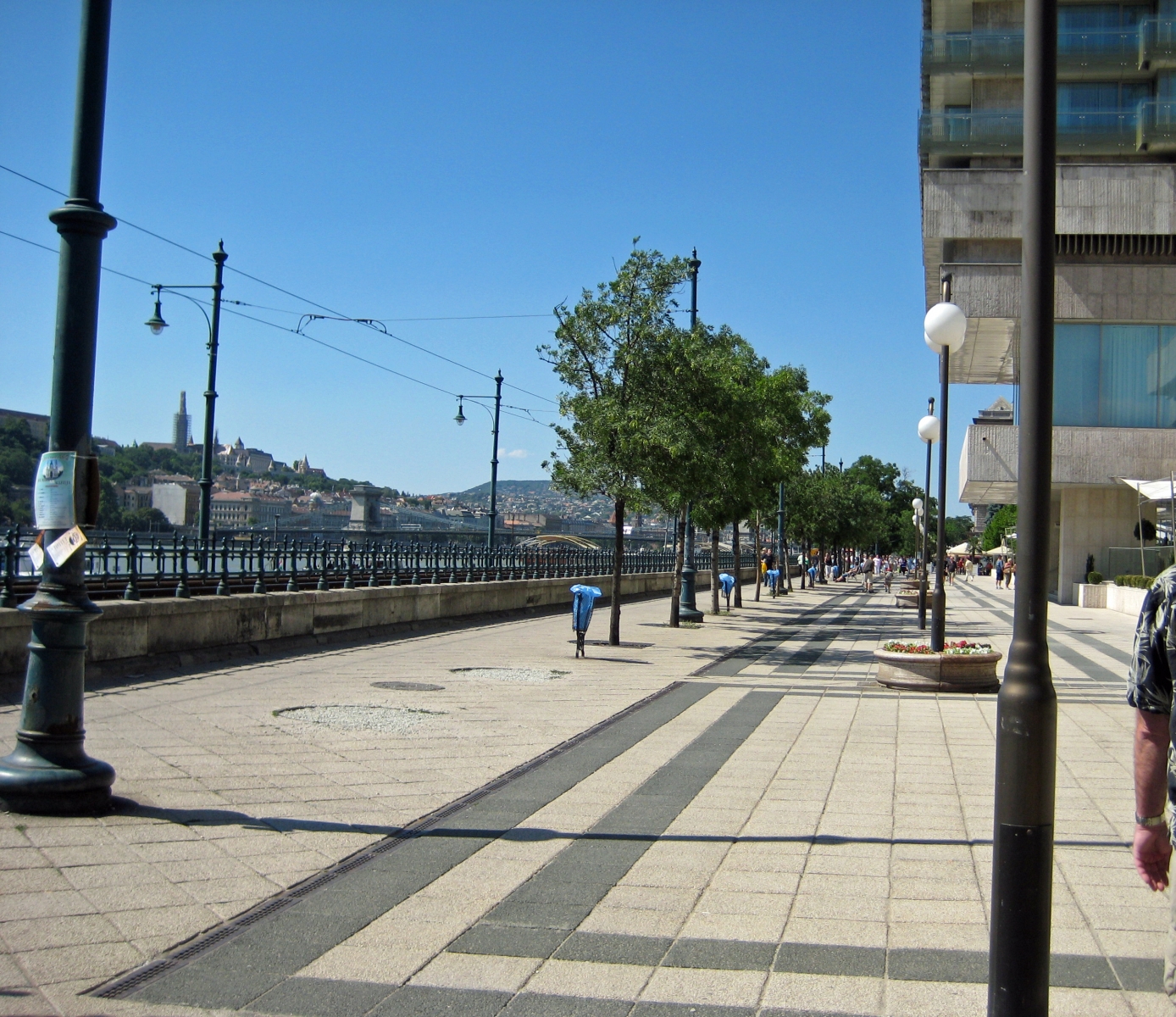 Rakpart - boardwalk along the Danube, Budapest, Hungary