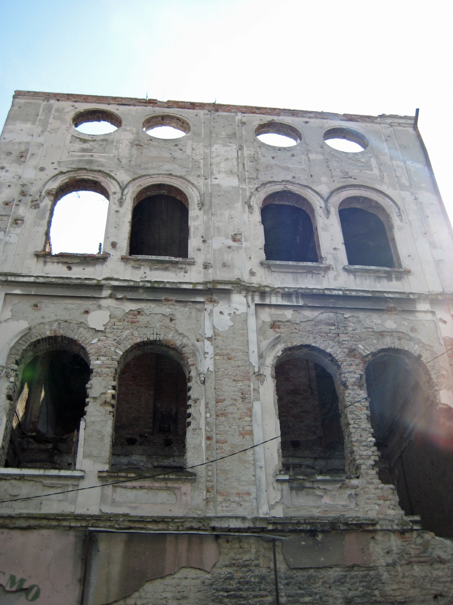 Bombed out building, Vukovar, Croatia