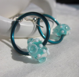 Teal Artisan earrings by Honey from the Bee