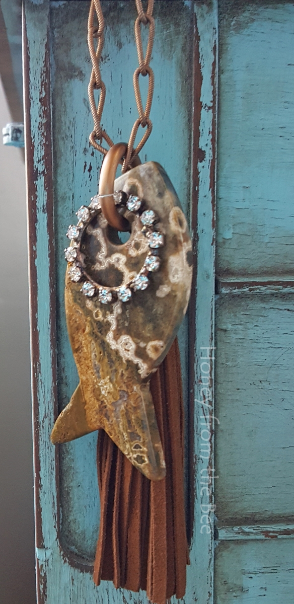 Ocean Jasper Fish Pendant