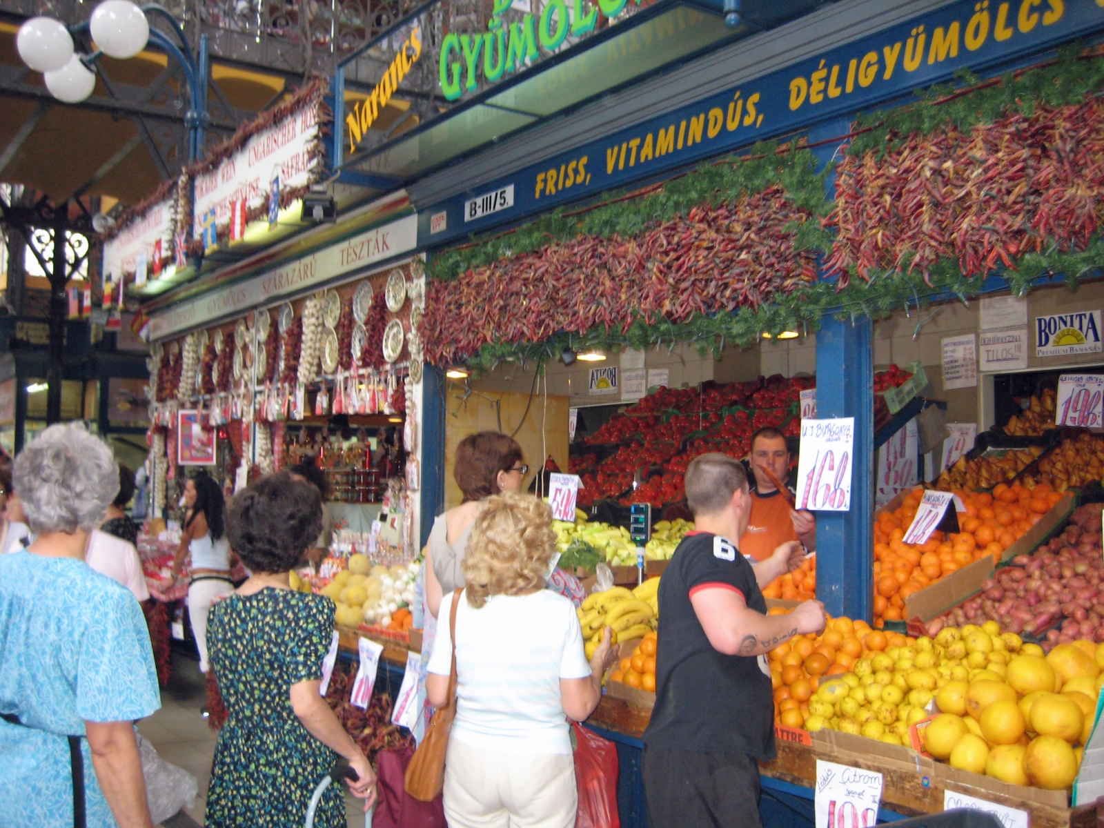 Central Market Hall, fruit, Budapest, Hungary