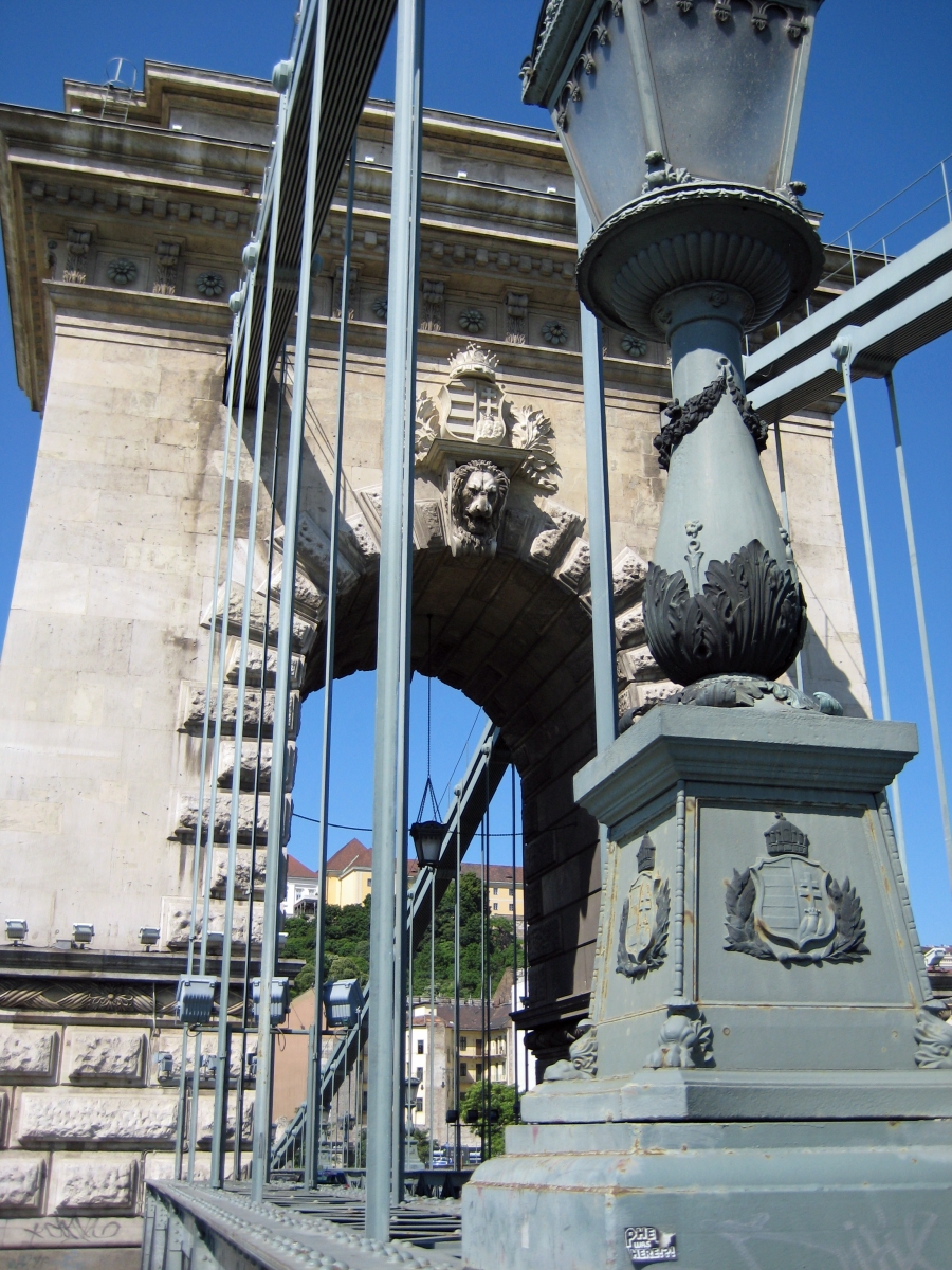Chain Bridge arch, Budapest, Hungary