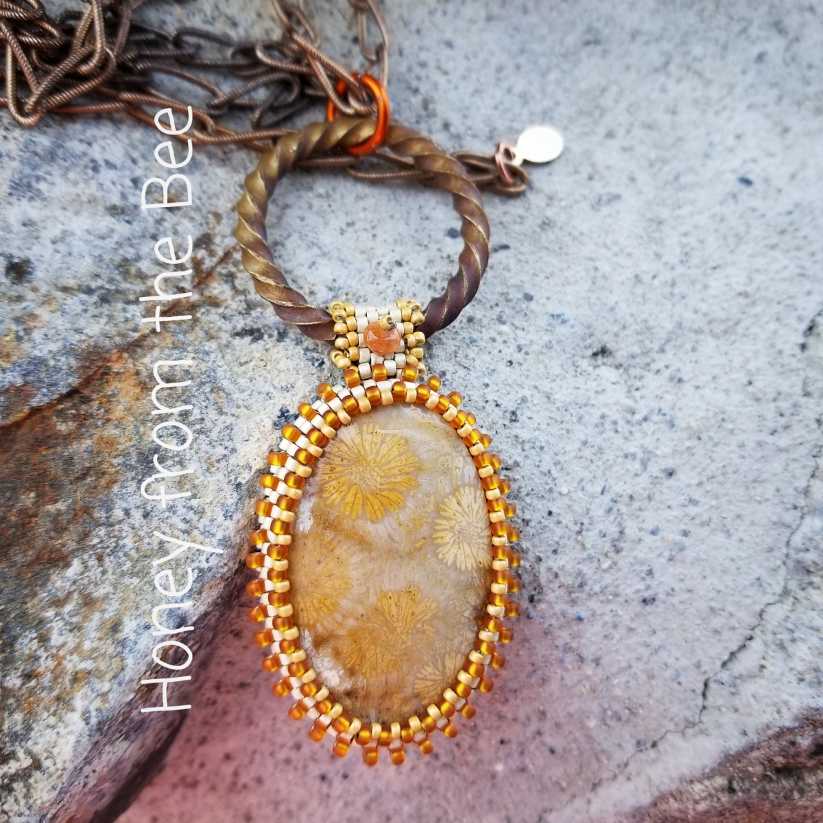 Coral Agate Necklace