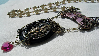 Victorian style Mourning Necklace for the Love of a Dog by Honey from the Bee
