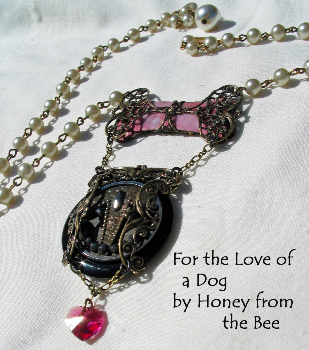 Dog Mourning necklace by Honey from the Bee