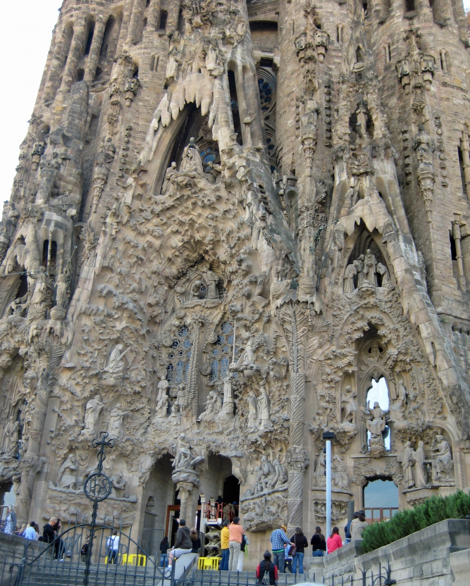 Facade of the Nativity, La Sagrada Familia, Barcelona, Spain