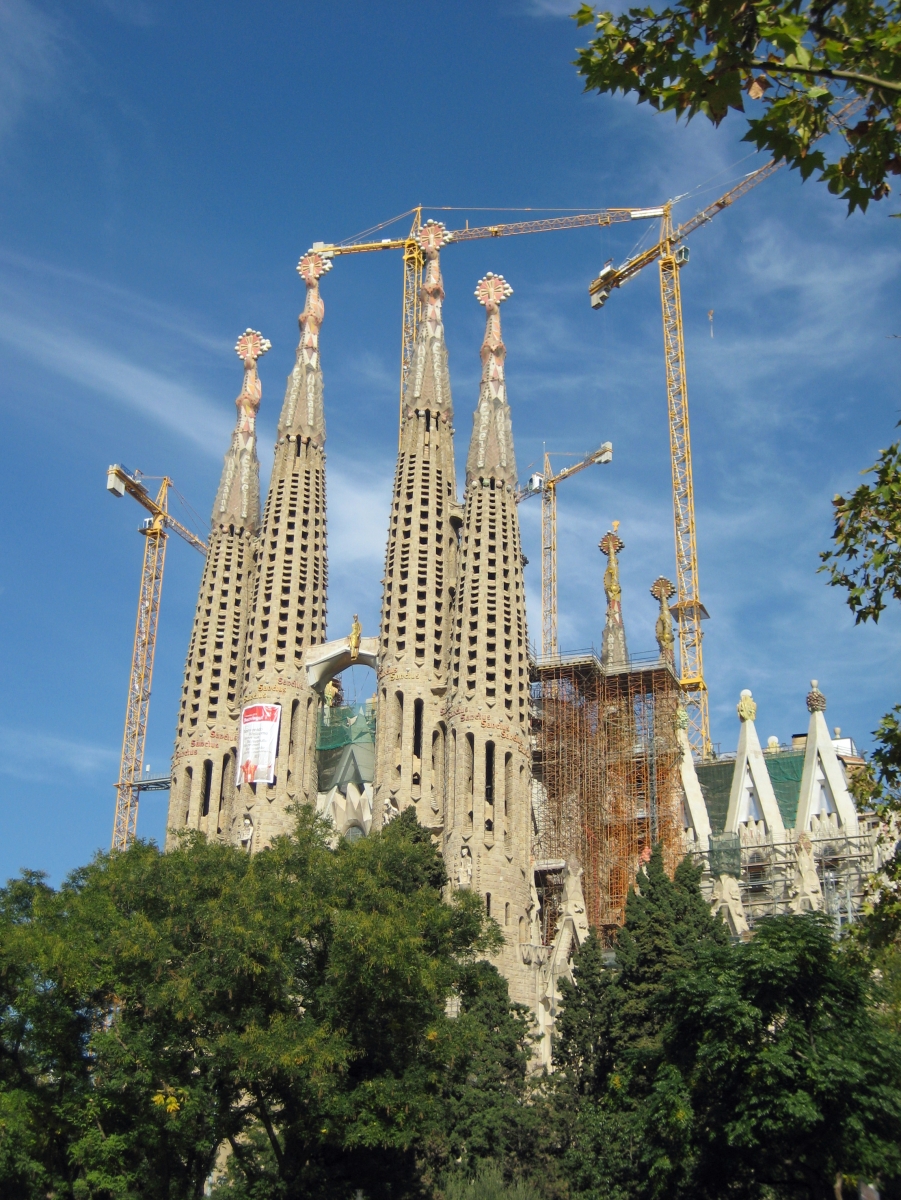 Steeple side, La Sagrada Familia, Barcelona, Spain
