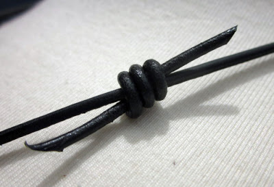 Leather barbed wire by Honey from the Bee