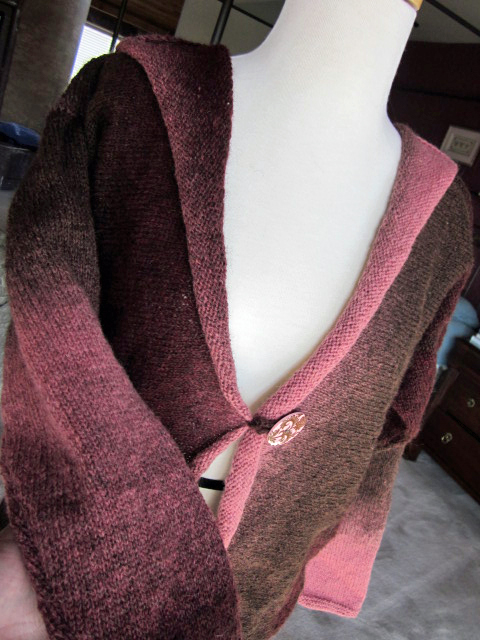 Farwell cardigan on model