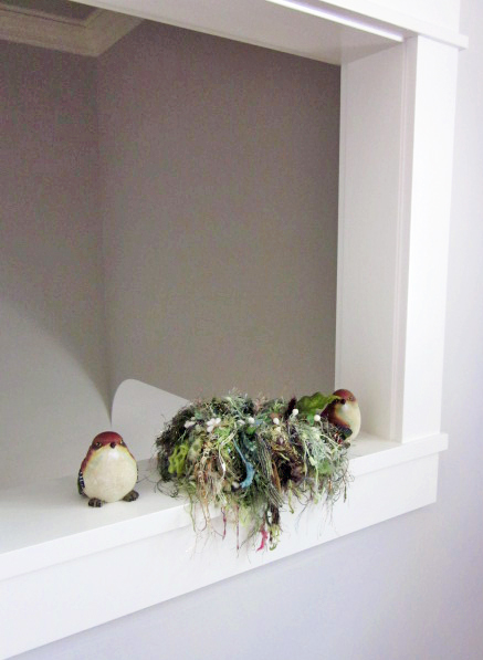 Fiber nature inspired bird's nest displayed