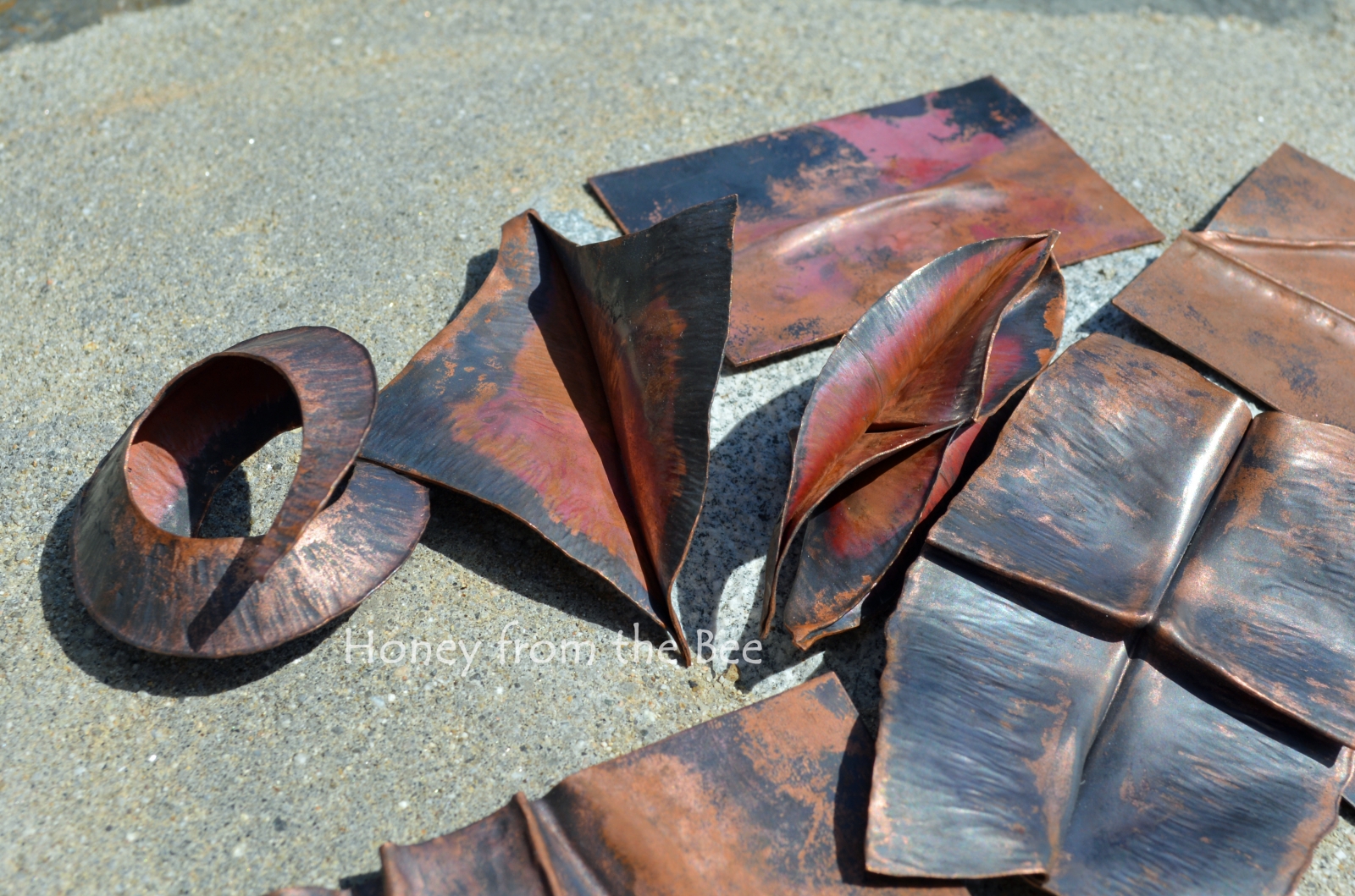 Foldformed copper samples