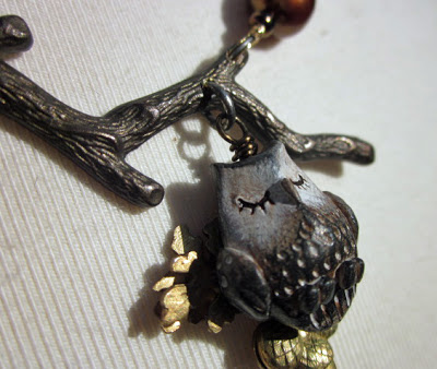 Owl artisan necklace by Honey from the Bee