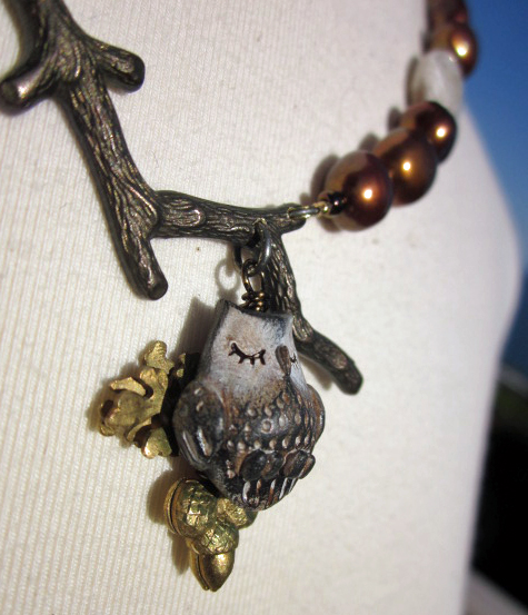 Boho Owl Necklace by Honey from the Bee