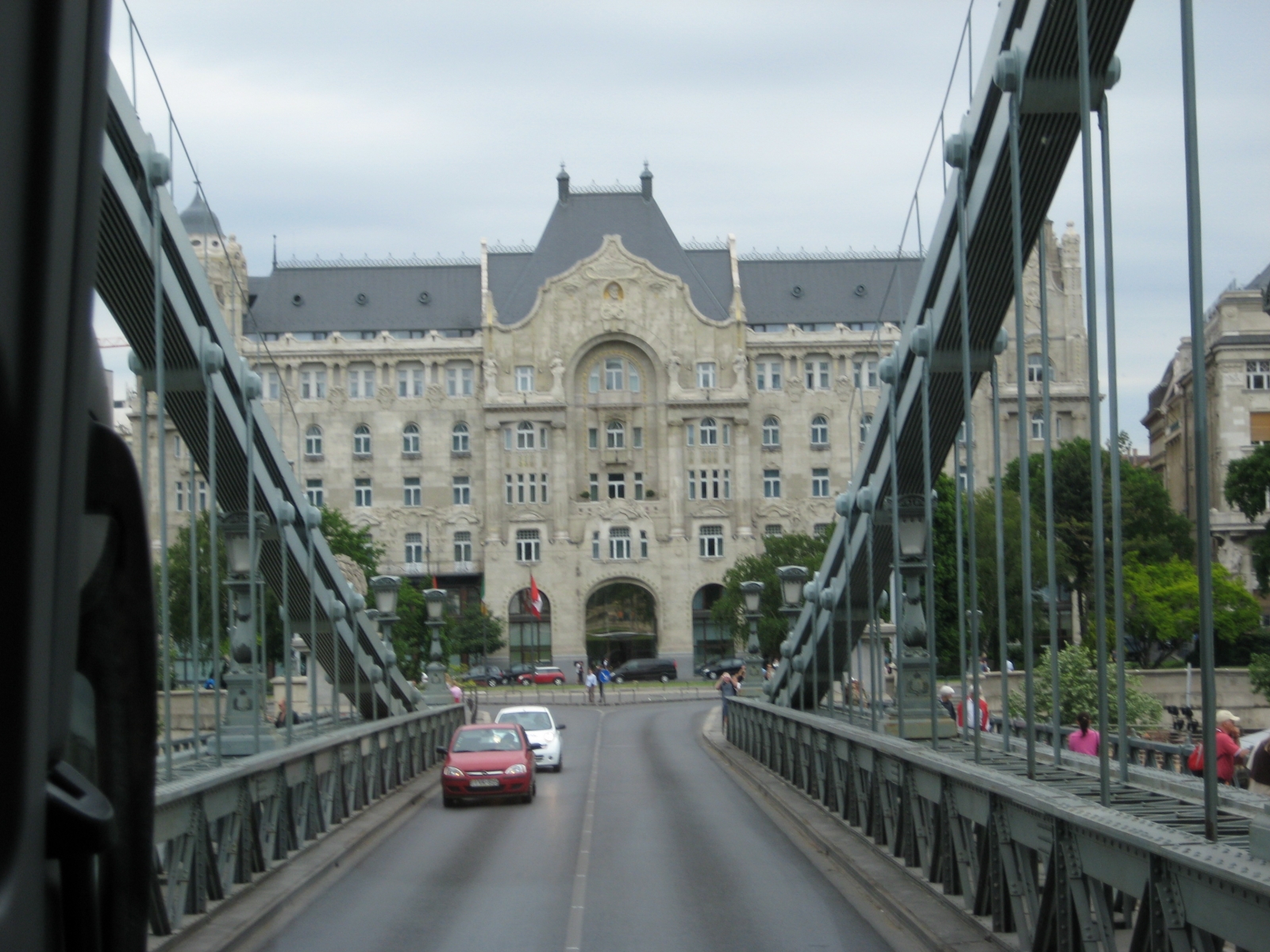 Four Seasons Hotel seen from Chain Bridge, Budapest, Hungary