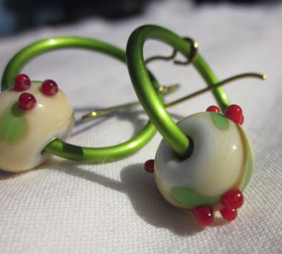 Christmas Holly Earrings by Honey from the Bee