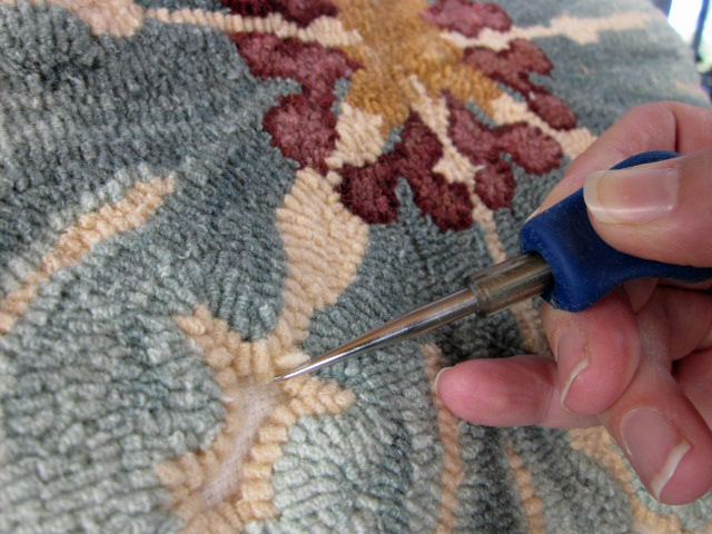 Hooking wool rug