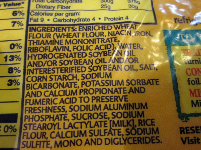 Odd ingredients on food labels