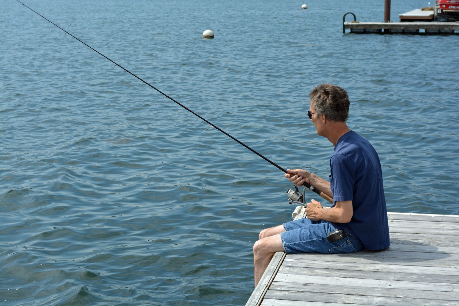 Fishing off the dock