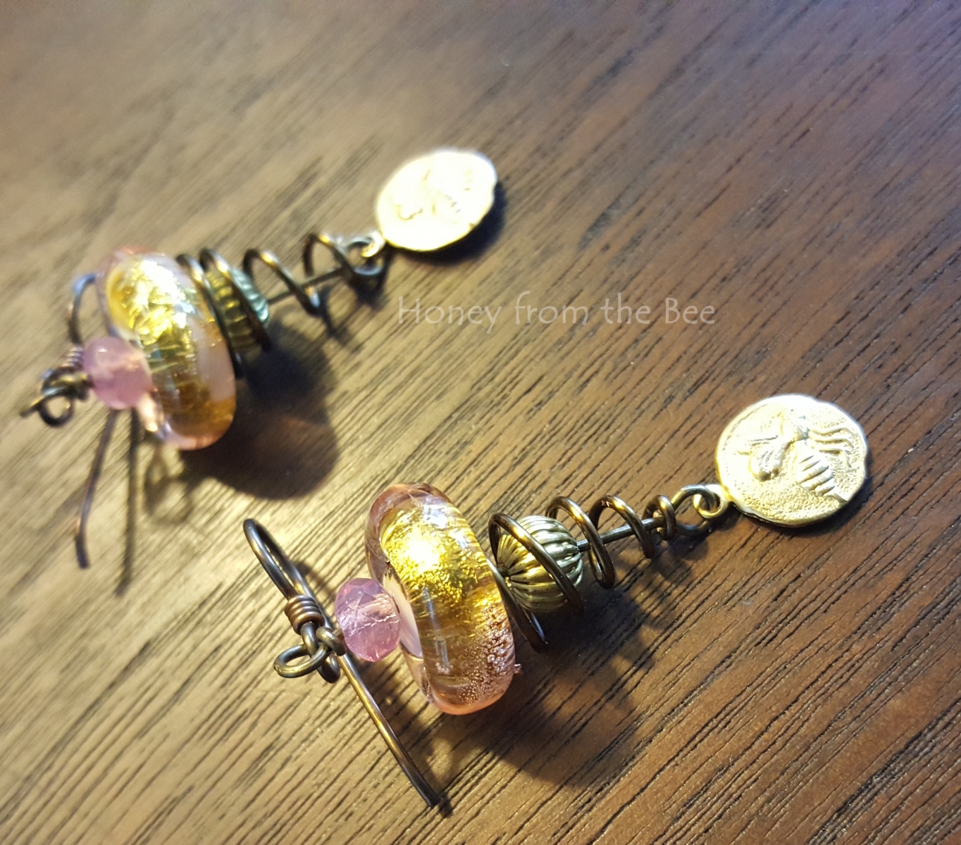 Honeybee artisan earrings