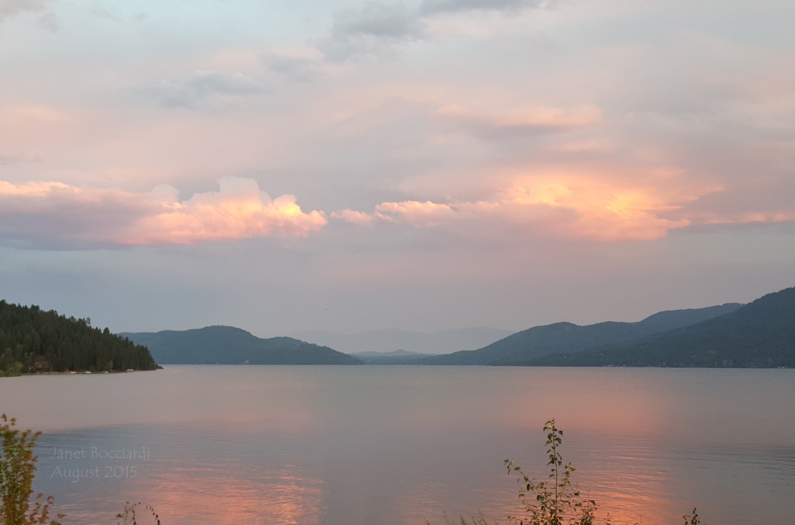 Lake Pend Oreille Sunset August 2015