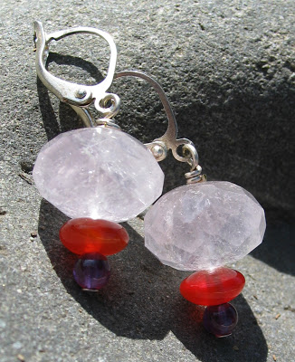 Chunky Amethyst Earrings by Honey from the Bee