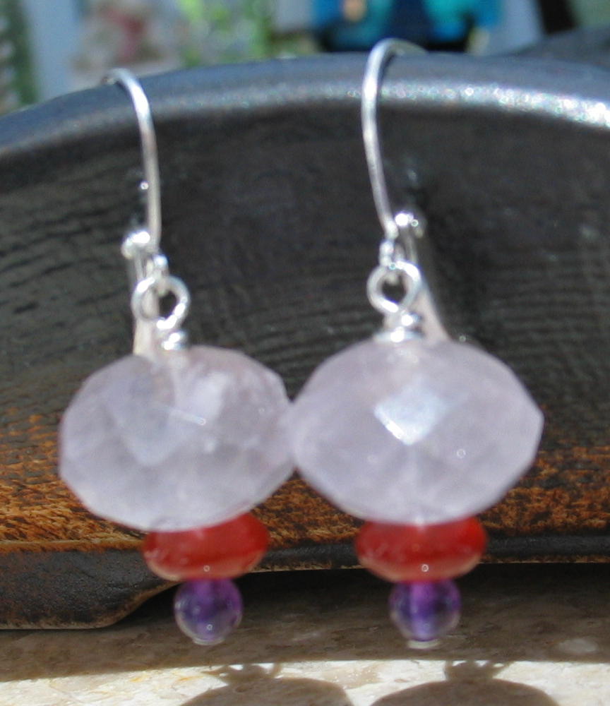 Chunky Amethyst Earrings